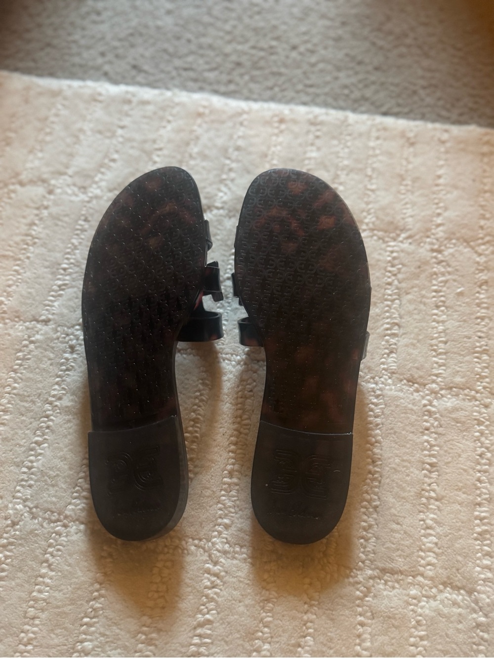 Sam Edelman Tortoiseshell Black and Brown Slide Sandals - Picture 5 of 11
